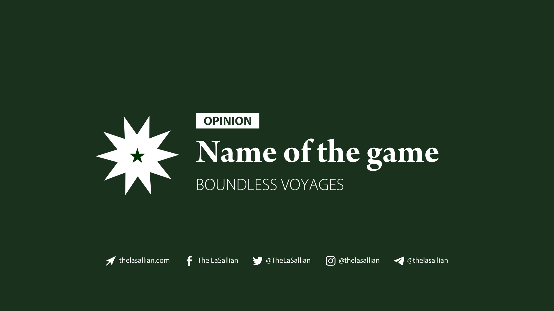 Name of the game