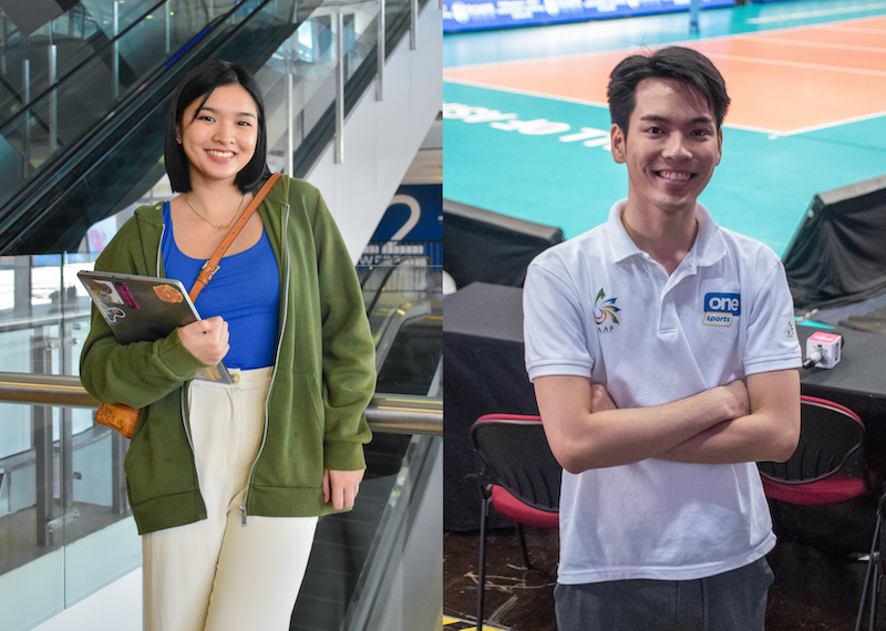 Newfound calling: Kaila Dy and Ozzie Llige, the Lasallian UAAP Correspondents