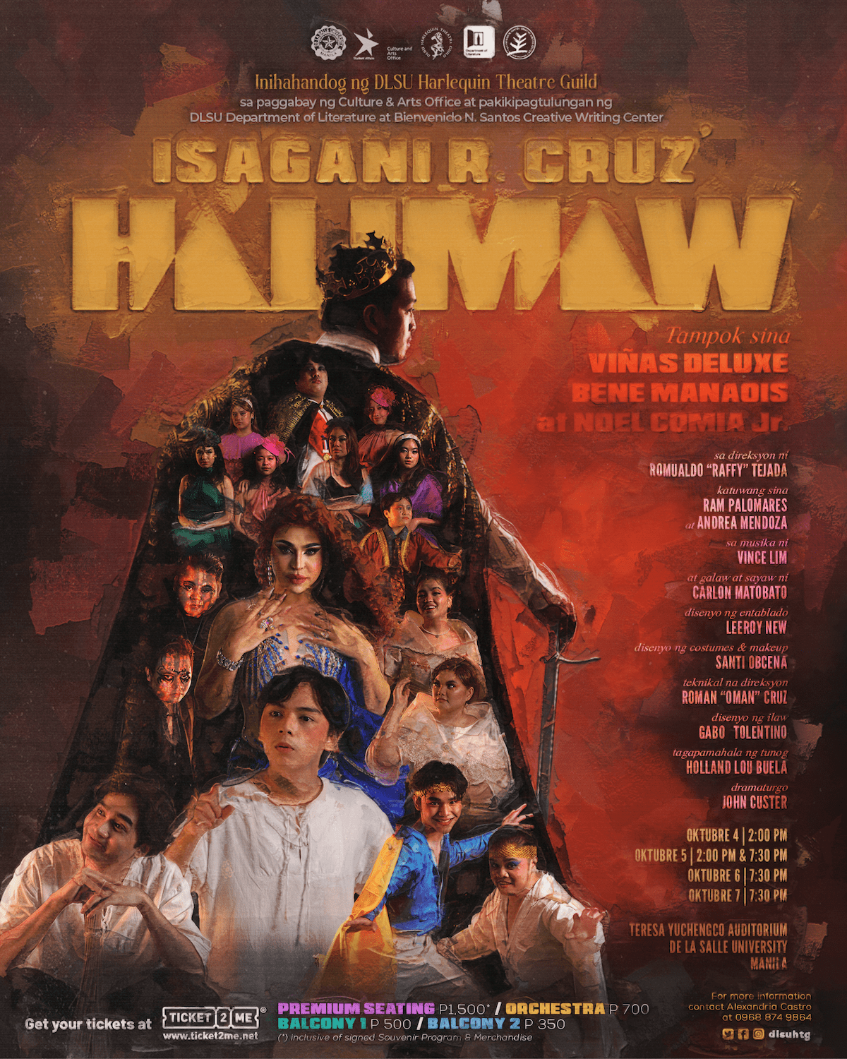 PRESS RELEASE DLSU Harlequin Theatre Guild to stage Isagani R