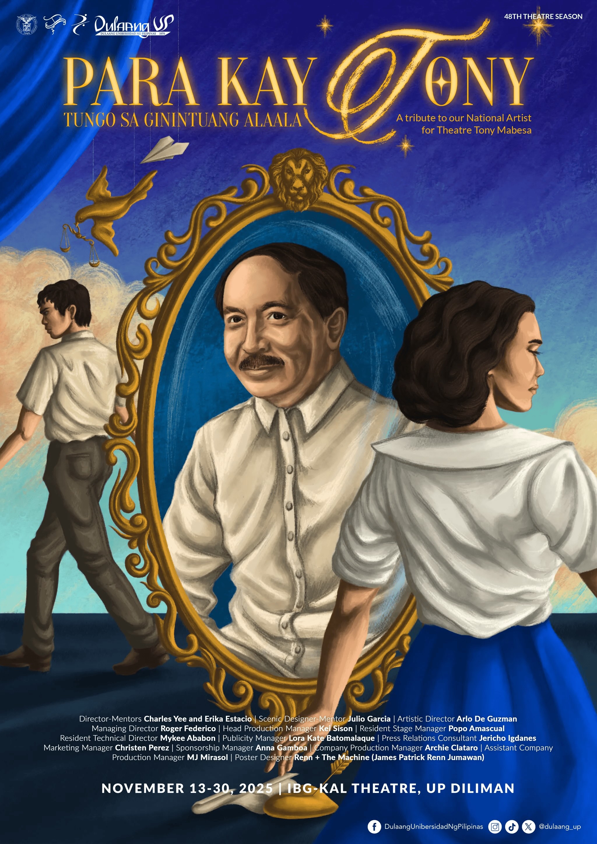 PRESS RELEASE: Dulaang UP pays tribute to Tony Mabesa in twin bill ‘Para Kay Tony’